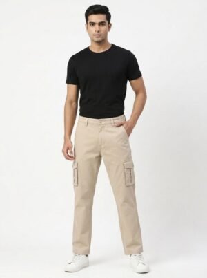 Men’s regular fit cargo pant Light Beige